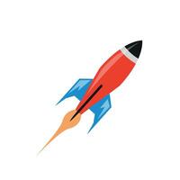 Rocket. Graphics in a cartoon style vector