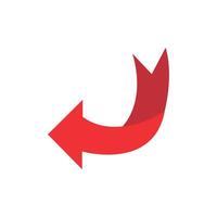 Red Arrow on a white background vector