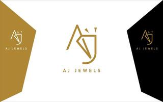 Jewelry Letter AJ modern logo vector