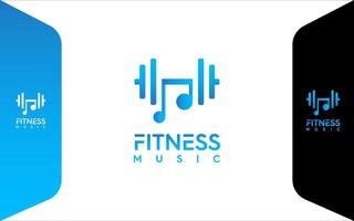 Fit Music modern logo vector