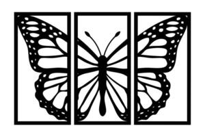 Butterfly Silhouette Illustration Isolated on White Background vector