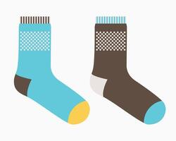 Colorful Socks Design Isolated on White Background vector