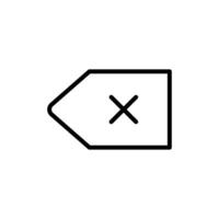 delete symbol icon vector