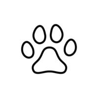 paw print icon vector