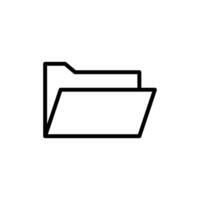 folder line icon vector