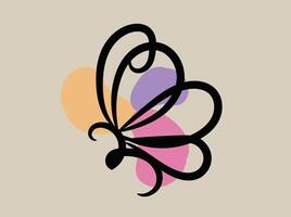 hand drawn butterfly outline pack vector