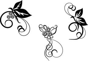 hand drawn butterfly outline set vector