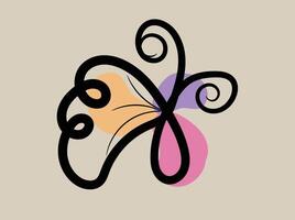 hand drawn butterfly outline pack vector