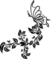 a drawing of butterflies with a butterfly on it vector