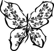 a drawing of butterflies with a butterfly on it vector