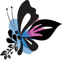 linear flat butterfly outline collection vector