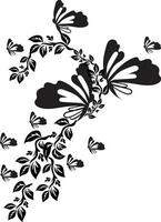 a drawing of butterflies with a butterfly on it vector