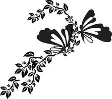 a drawing of butterflies with a butterfly on it vector