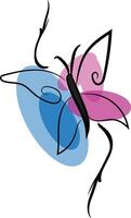 beautiful butterfly outline illustration vector