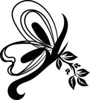 a drawing of butterflies with a butterfly on it vector