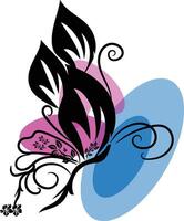 hand drawn butterfly outline set vector