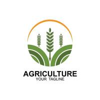 agricultura logo, granja tierra logo diseño modelo diseño vector
