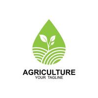 agriculture logo, farm land logo design template design vector