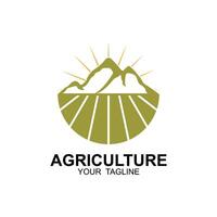 agricultura logo, granja tierra logo diseño modelo diseño vector