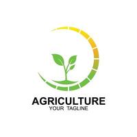 agriculture logo, farm land logo design template design vector