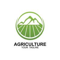 agricultura logo, granja tierra logo diseño modelo diseño vector