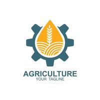agriculture logo, farm land logo design template design vector
