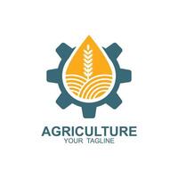 agriculture logo, farm land logo design template design vector