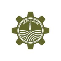 agriculture logo, farm land logo design template design vector