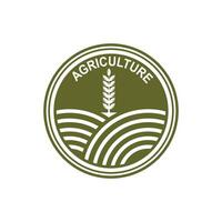 agriculture logo, farm land logo design template design vector