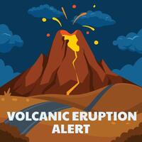 explosión de volcán erupción vector