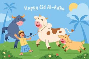 Walk Together On Adha Day vector