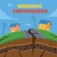 Earthquake Disaster Evidence Warning vector