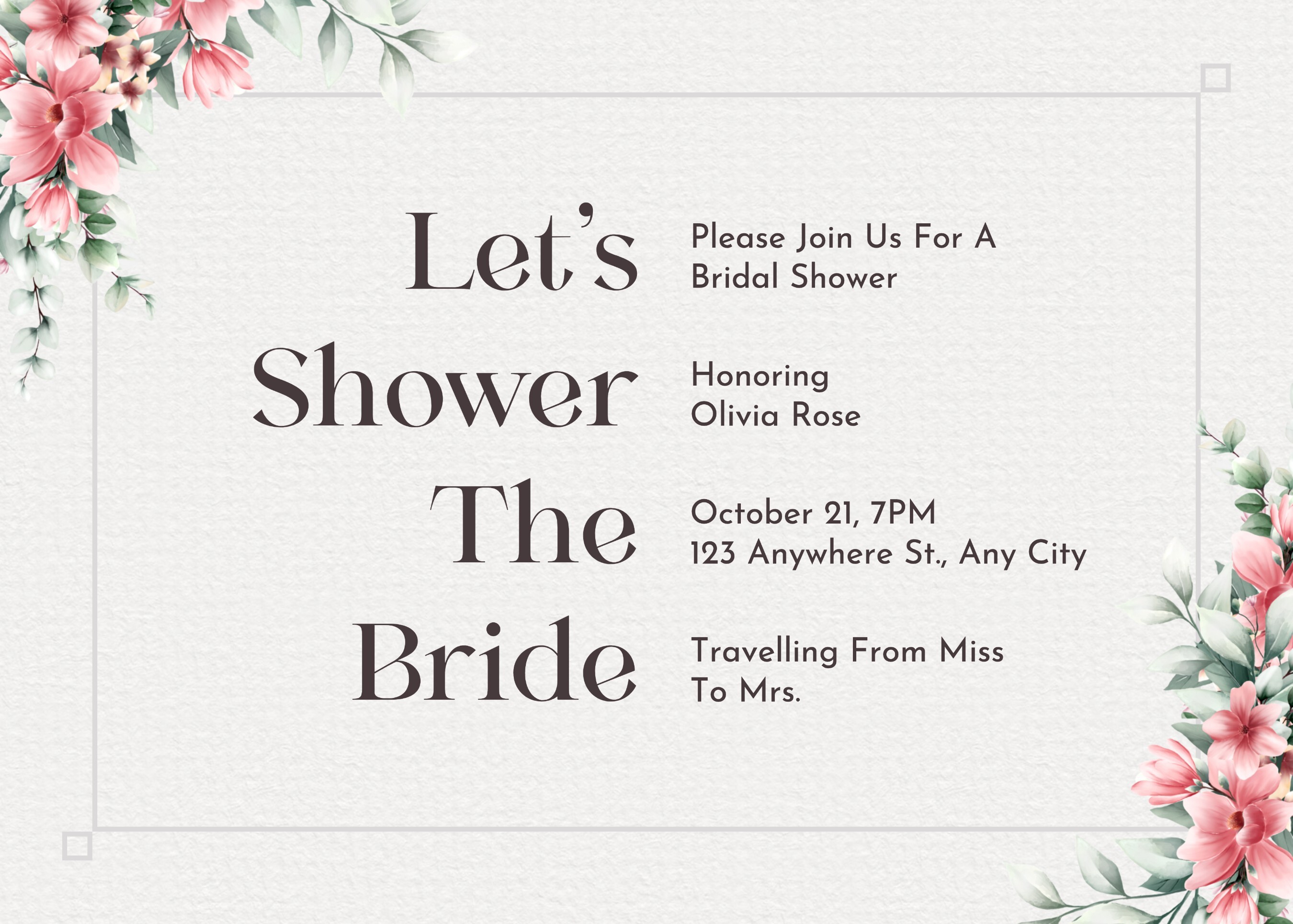 Bridal Shower Invitation