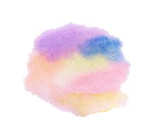 Abstract colorful pastel hand drawn watercolor on white background photo