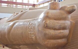 Hand of Ramses II statue in open air museum of Memphis, Egypt photo