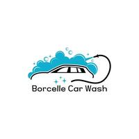 car wash company logo design vector