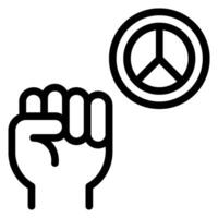 fist line icon vector