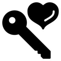 key glyph icon vector