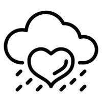 cloud line icon vector