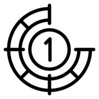 countdown line icon vector