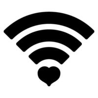 icono de glifo de señal wifi vector