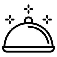 serve food line icon vector