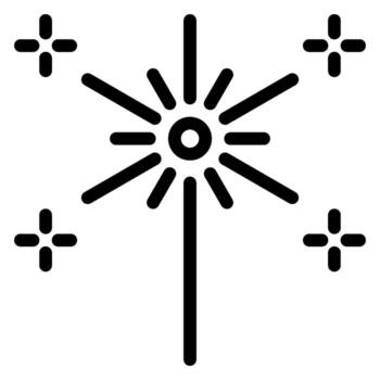 firework line icon vector