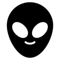 alien glyph icon vector