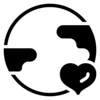 world glyph icon vector