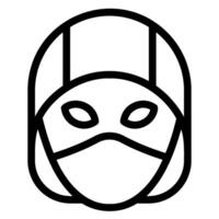 crime line icon vector