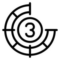 countdown line icon vector