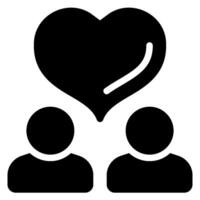 users glyph icon vector