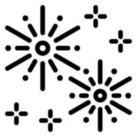 firework line icon vector