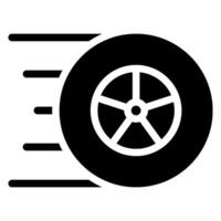 car race glyph icon vector